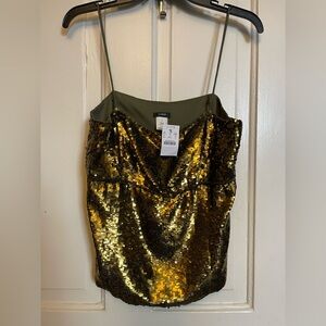J. Crew Gold Sequin Camisole